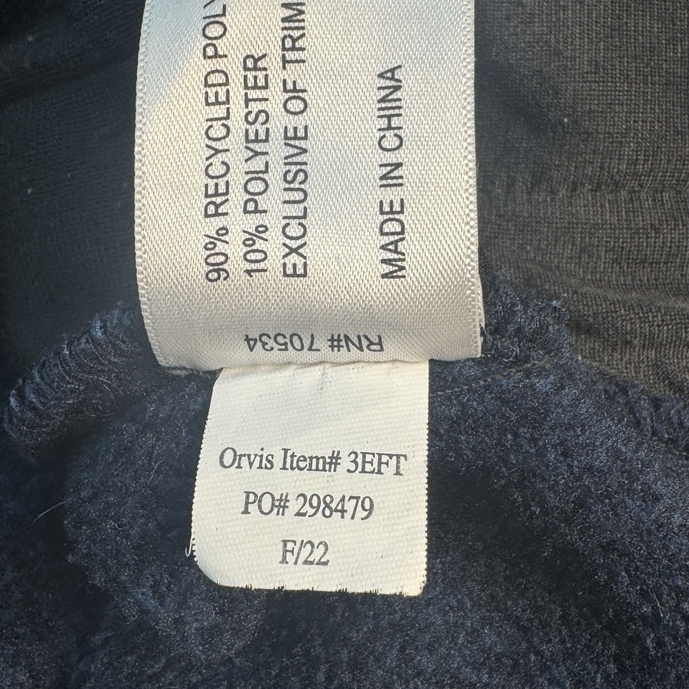 Orvis Mens XL Navy Knit Jacket Recycled Polyester 3 Pockets Full Snap Close - Picture 11 of 13